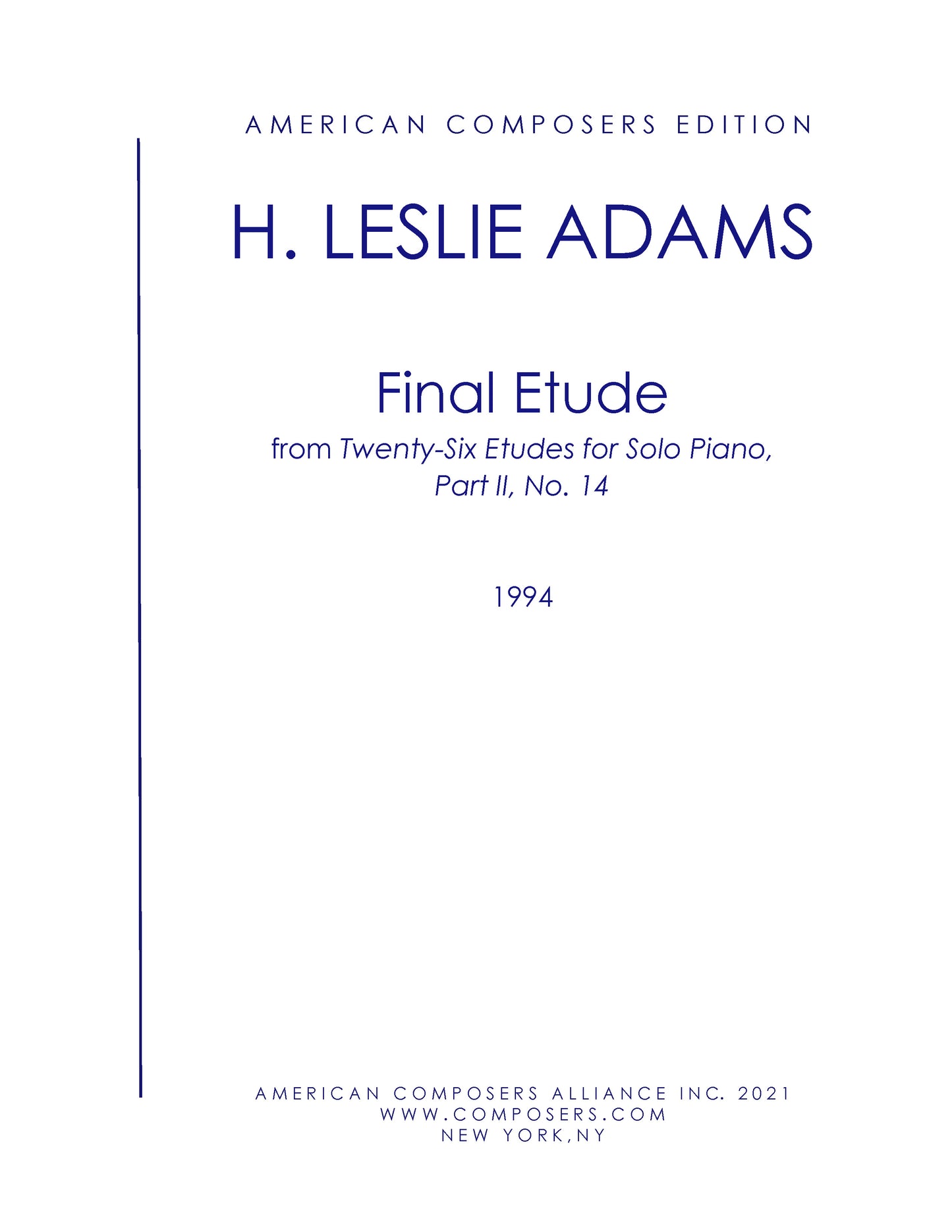 Final Etude (Part II, No. 14)