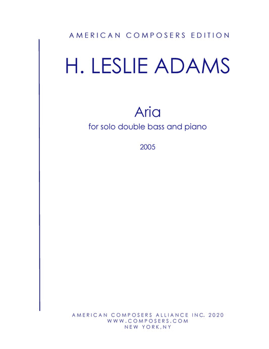 Aria for Double Bass and Piano