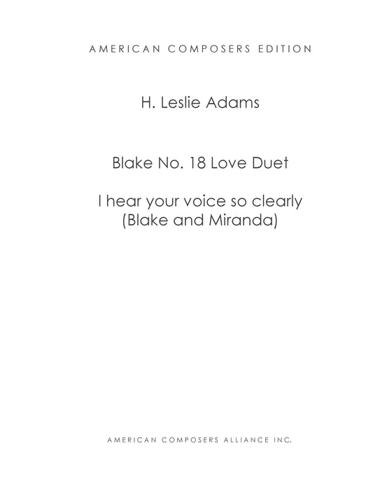 BLAKE 18 - Love Duet: I Hear Your Voice (Blake and Miranda)