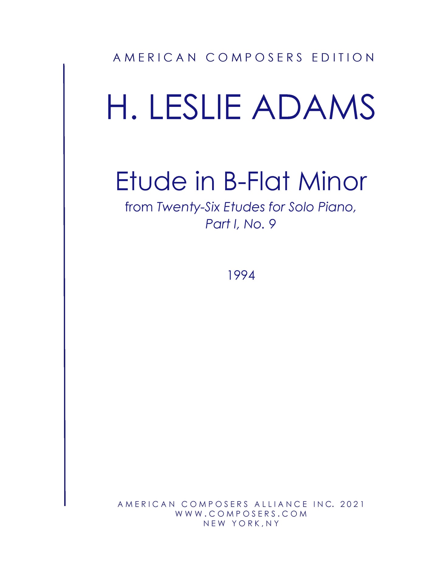 Etude in B-Flat Minor (Part I, No. 9)