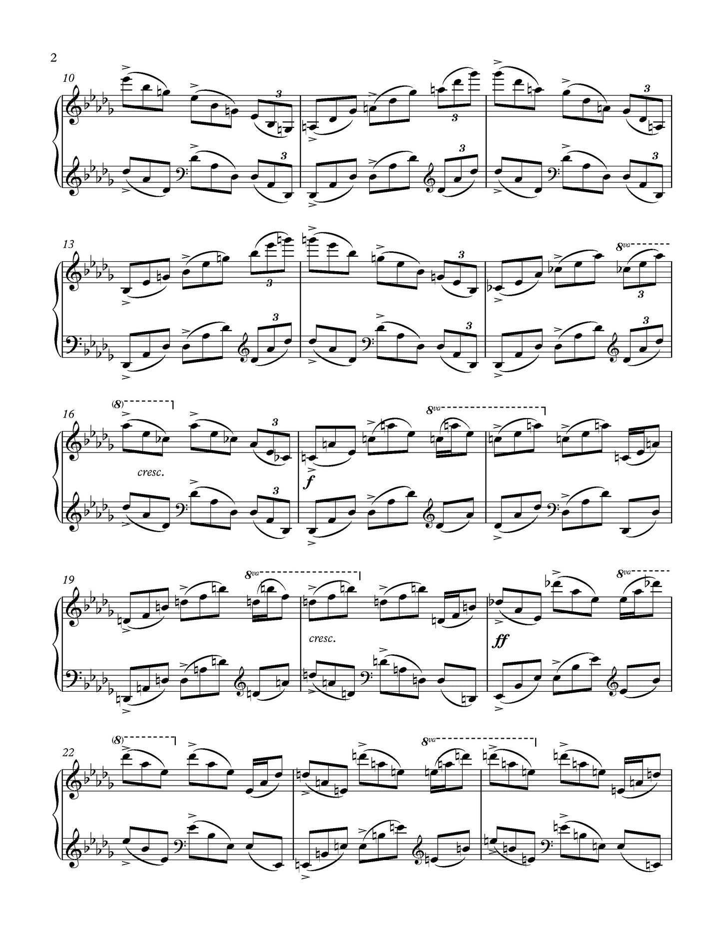 Etude in D-Flat Major (Part I, No. 10)