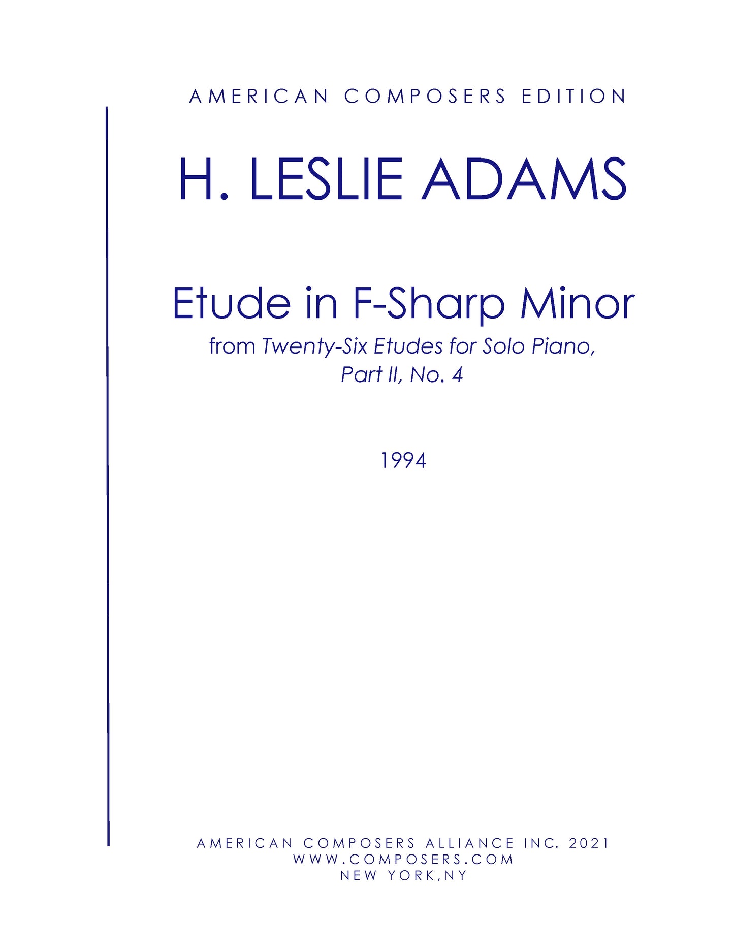 Etude in F-Sharp Minor (Part II, No. 4)