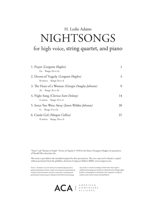 NIGHTSONGS