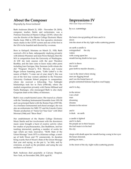 Impression IV for Soprano and Piano