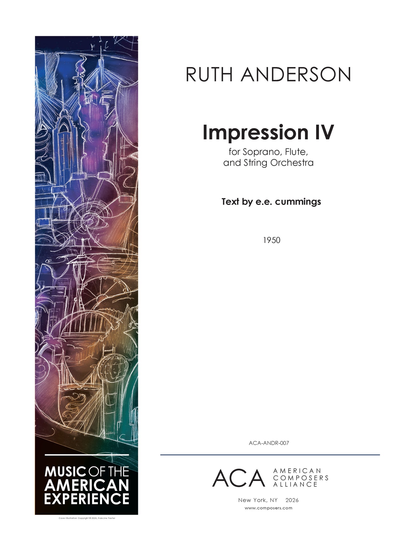 Impression IV for Soprano, Flute, and String Orchestra