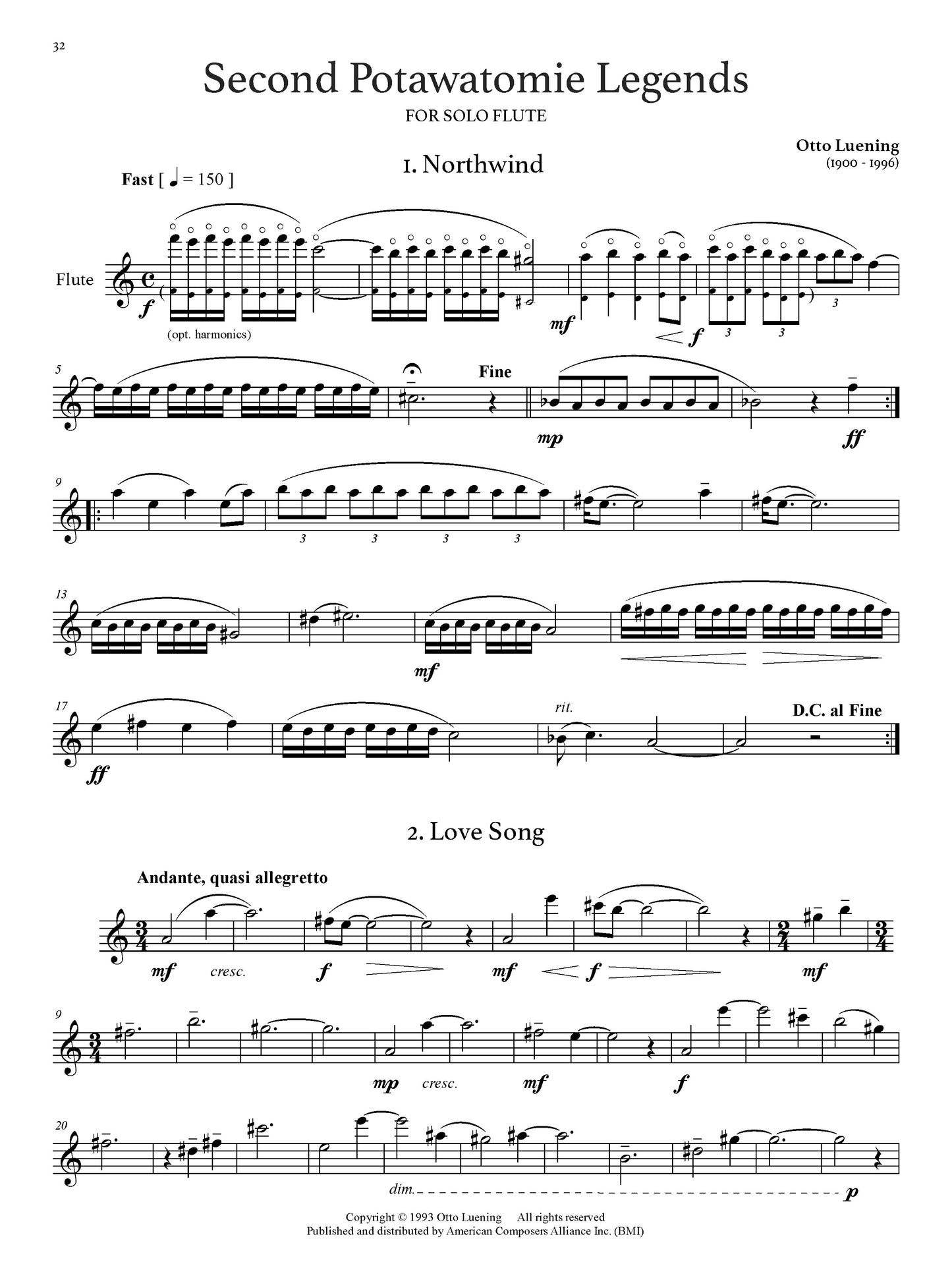 Flute Works by American Composers: 12 Pieces for Flute Alone