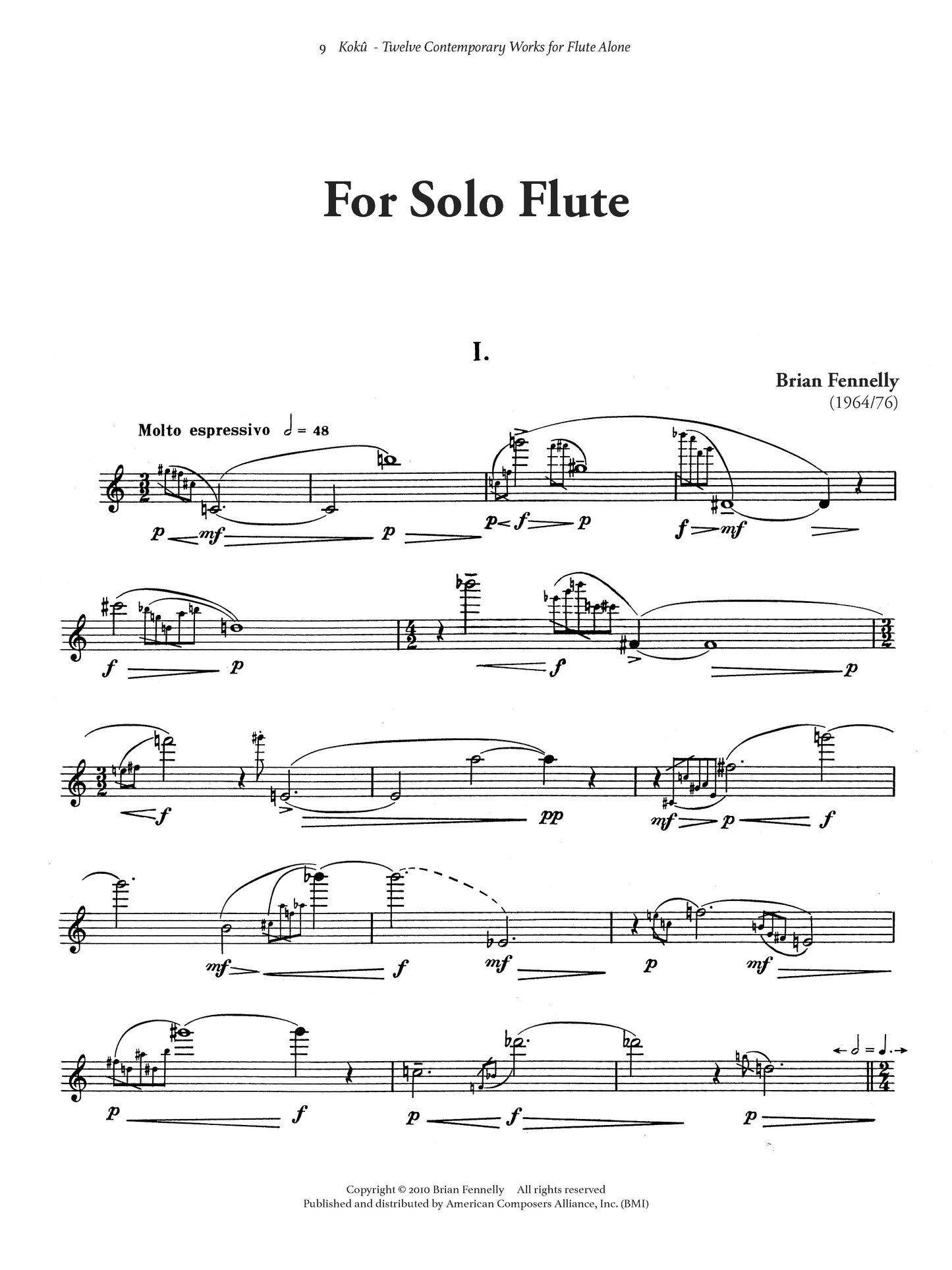 Koku: Twelve Contemporary Works for Flute Alone