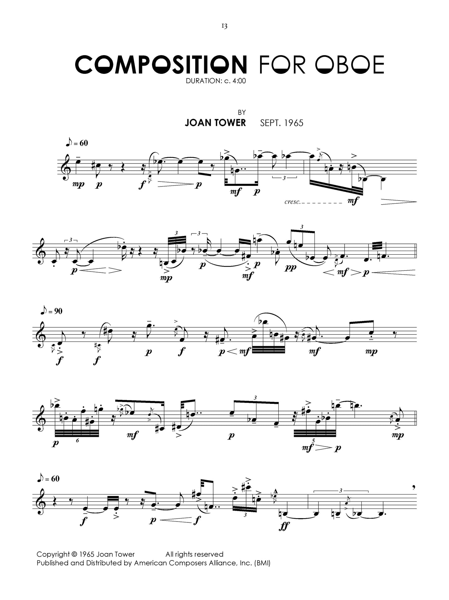 Oboe Works by American Composers: 9 Pieces for Oboe Alone