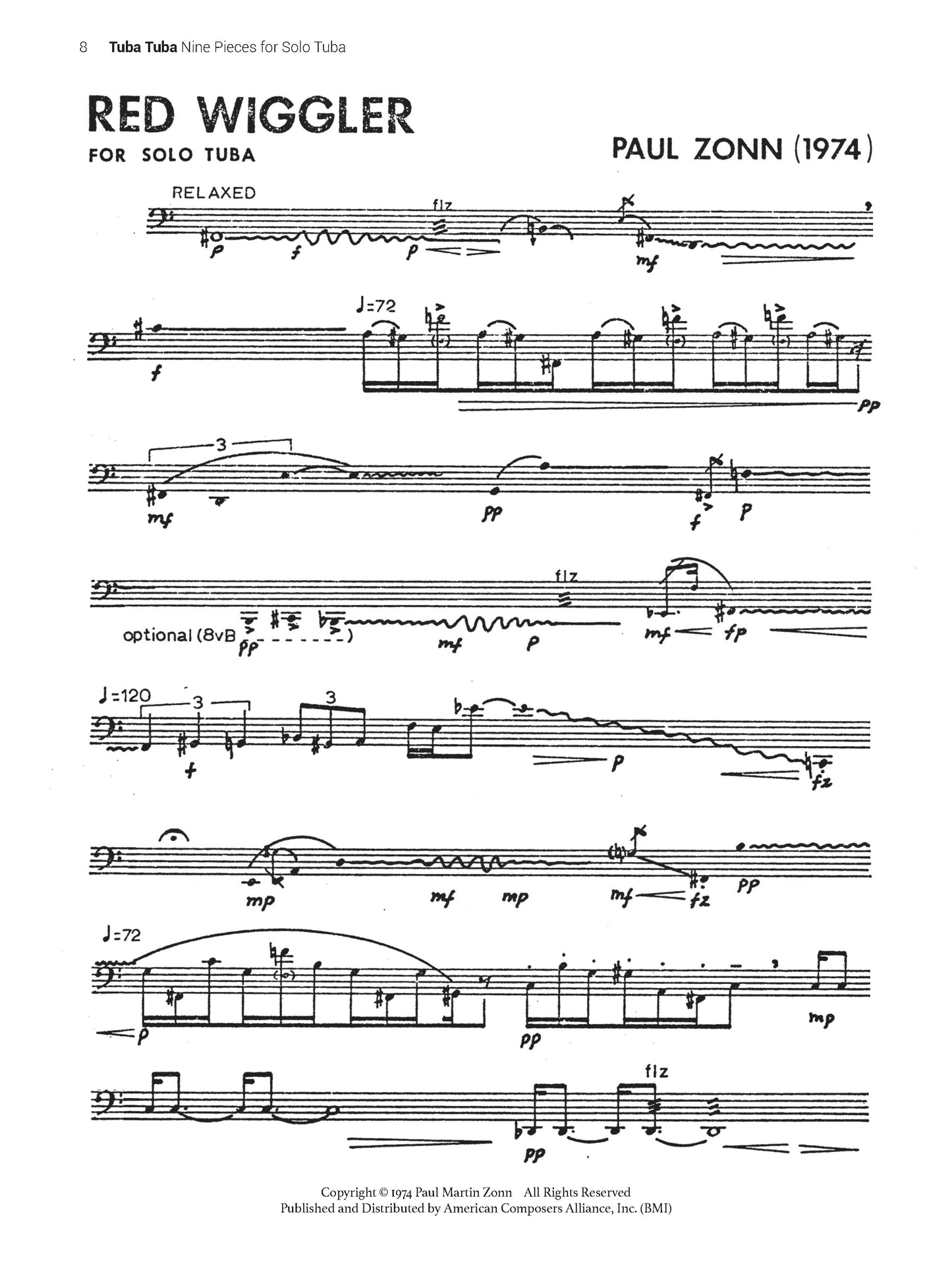 Tuba Tuba: Nine Pieces for Solo Tuba