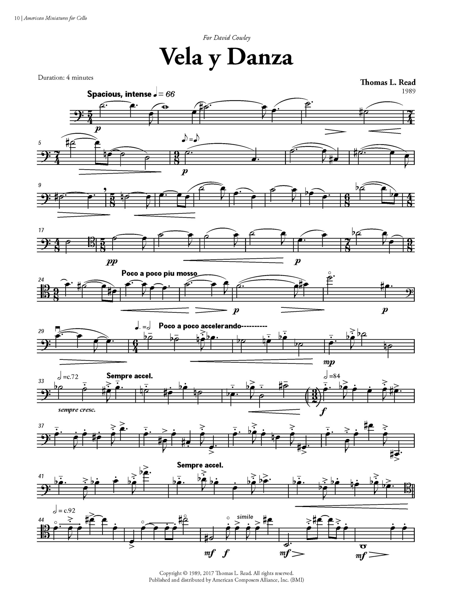 American Miniatures for Cello: 15 Pieces for Violoncello Alone