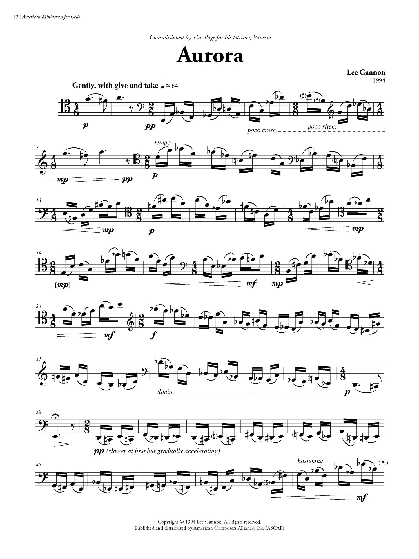 American Miniatures for Cello: 15 Pieces for Violoncello Alone