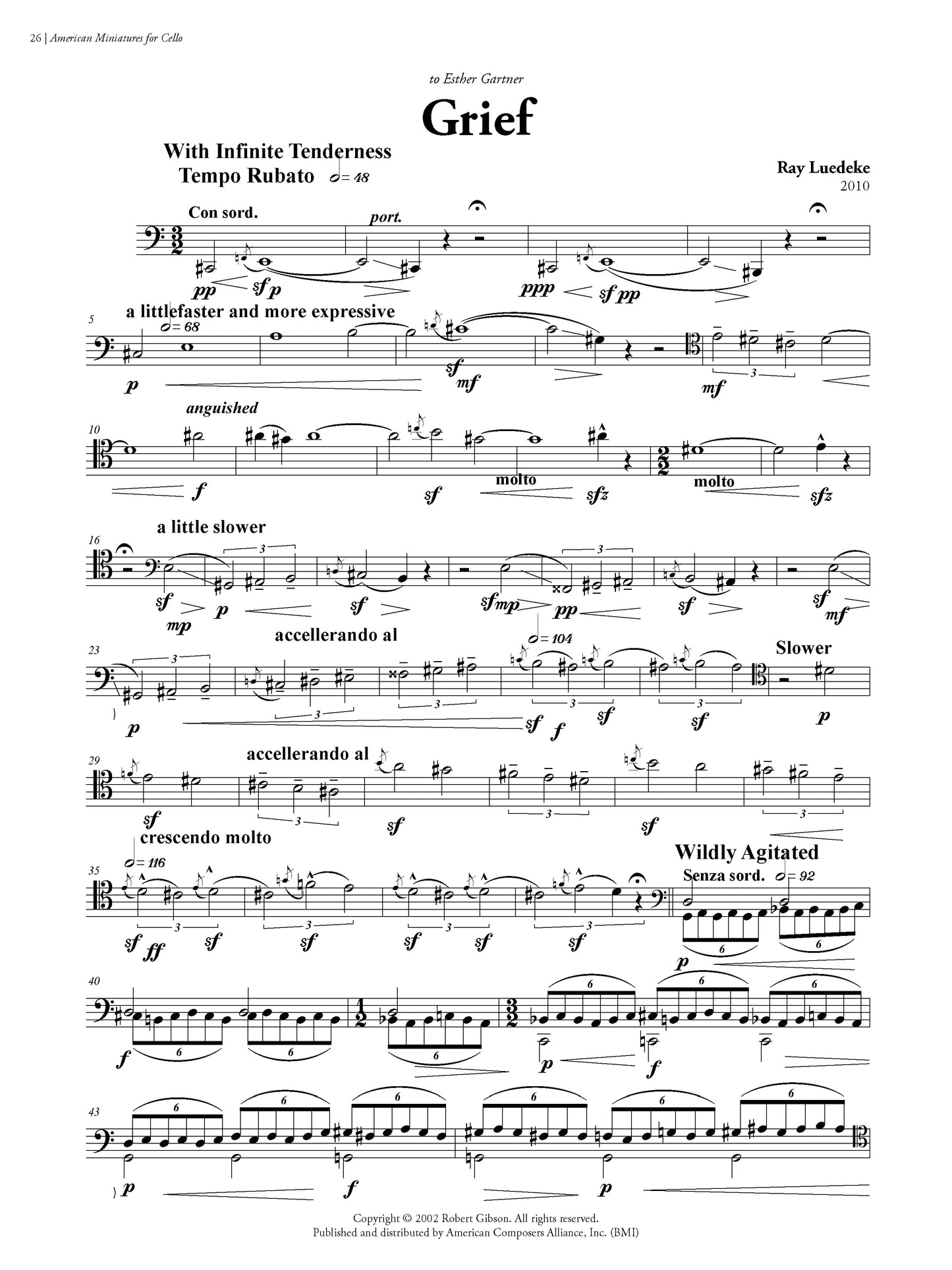 American Miniatures for Cello: 15 Pieces for Violoncello Alone