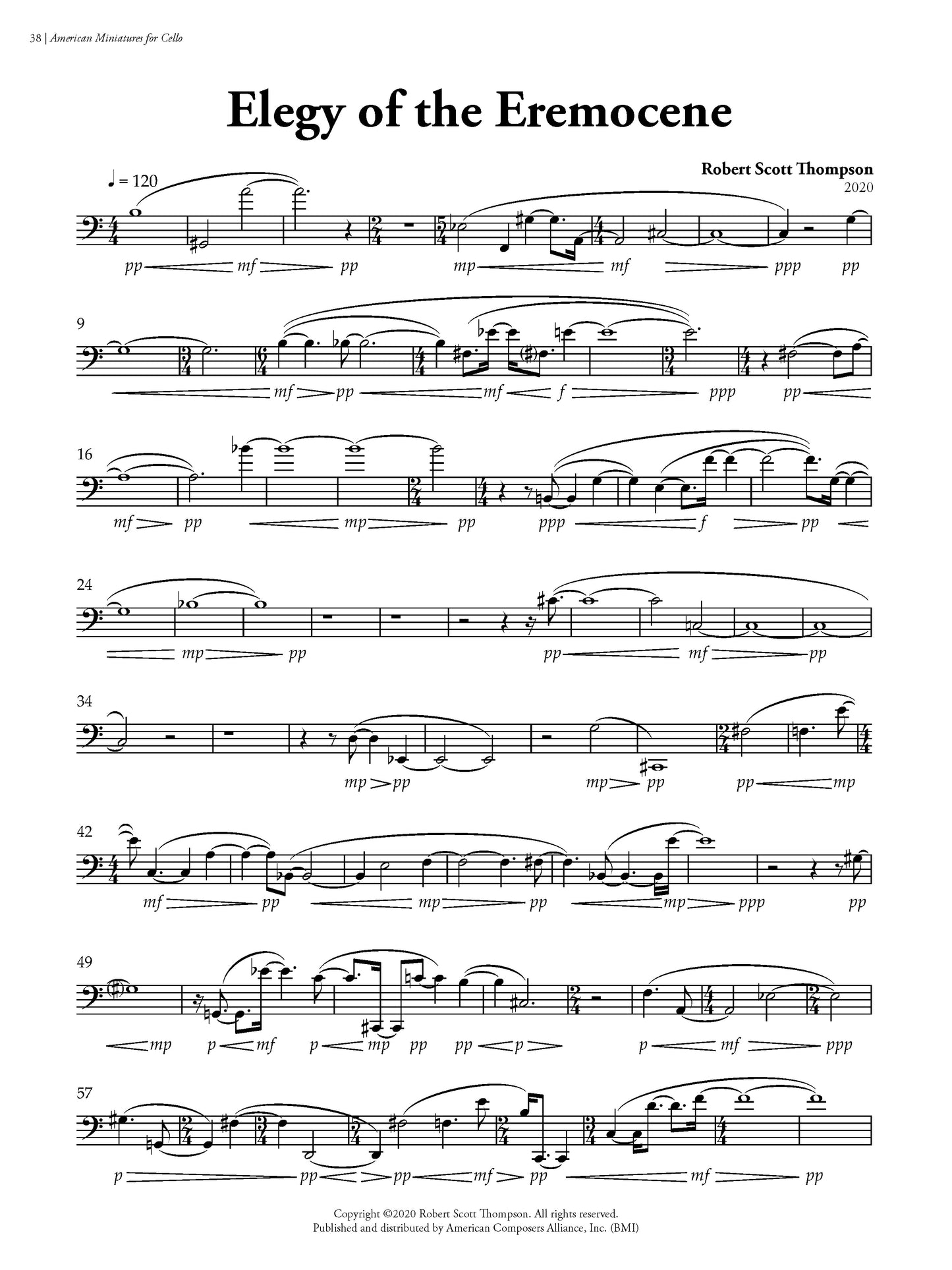 American Miniatures for Cello: 15 Pieces for Violoncello Alone