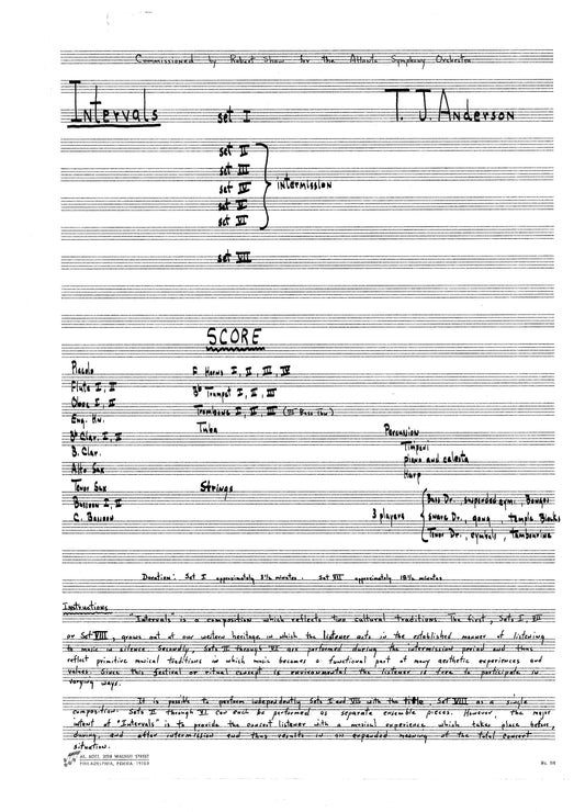 INTERVALS: Sets I and VII