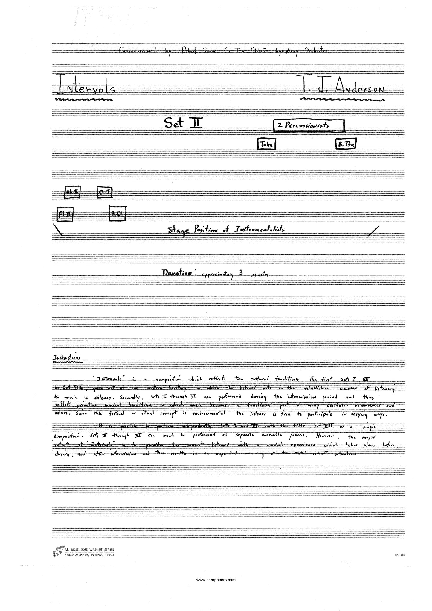 INTERVALS: Sets II, III, IV, V, and VI