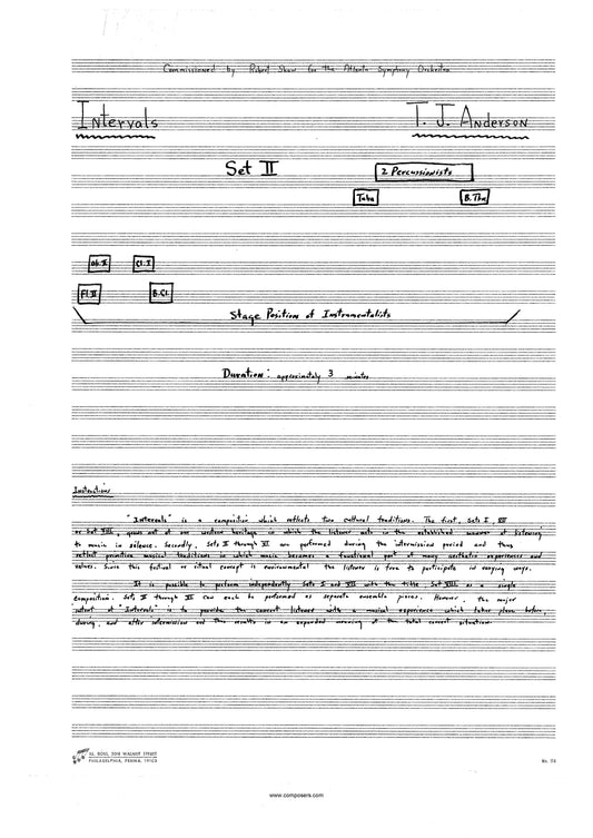 INTERVALS: Sets II, III, IV, V, and VI