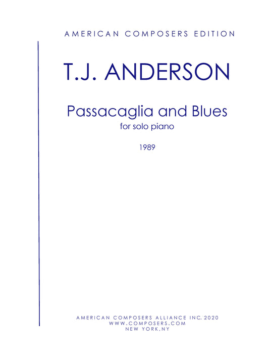 PASSACAGLIA AND BLUES FOR PIANO