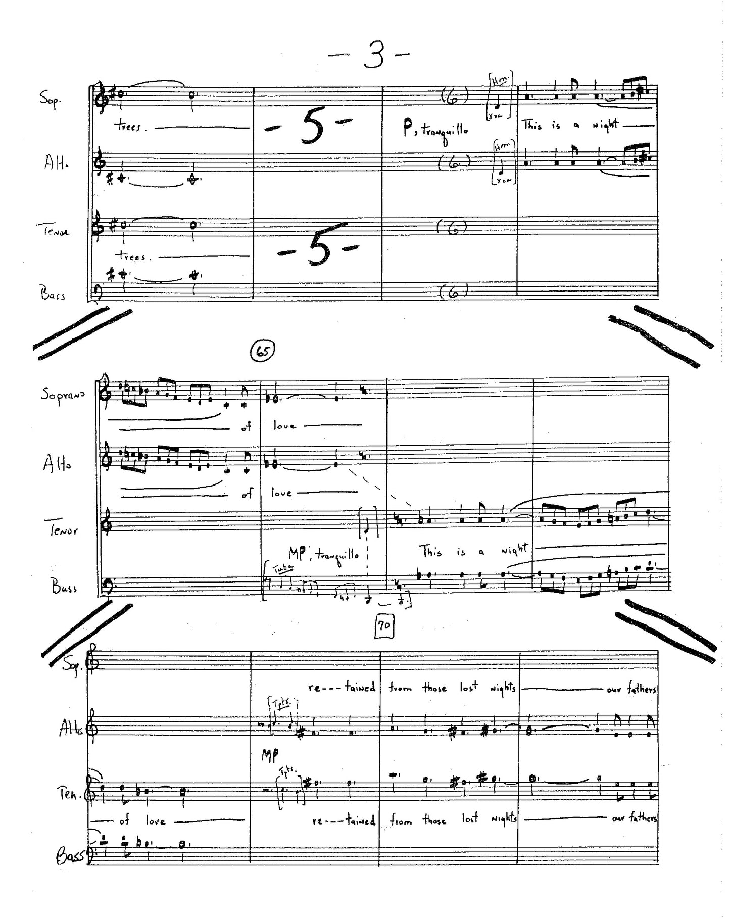 PERSONALS: A Cantata for Narrator, SATB Chorus and Brass Septet