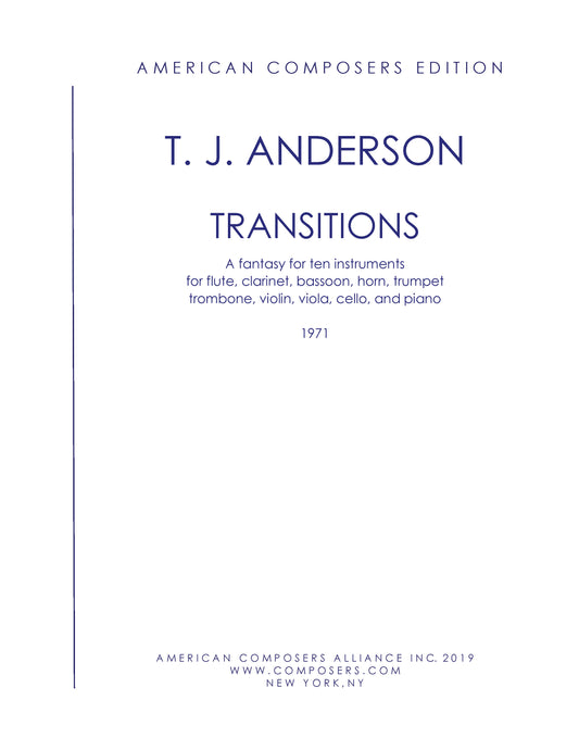 Transitions: A Fantasy for 10 Instruments