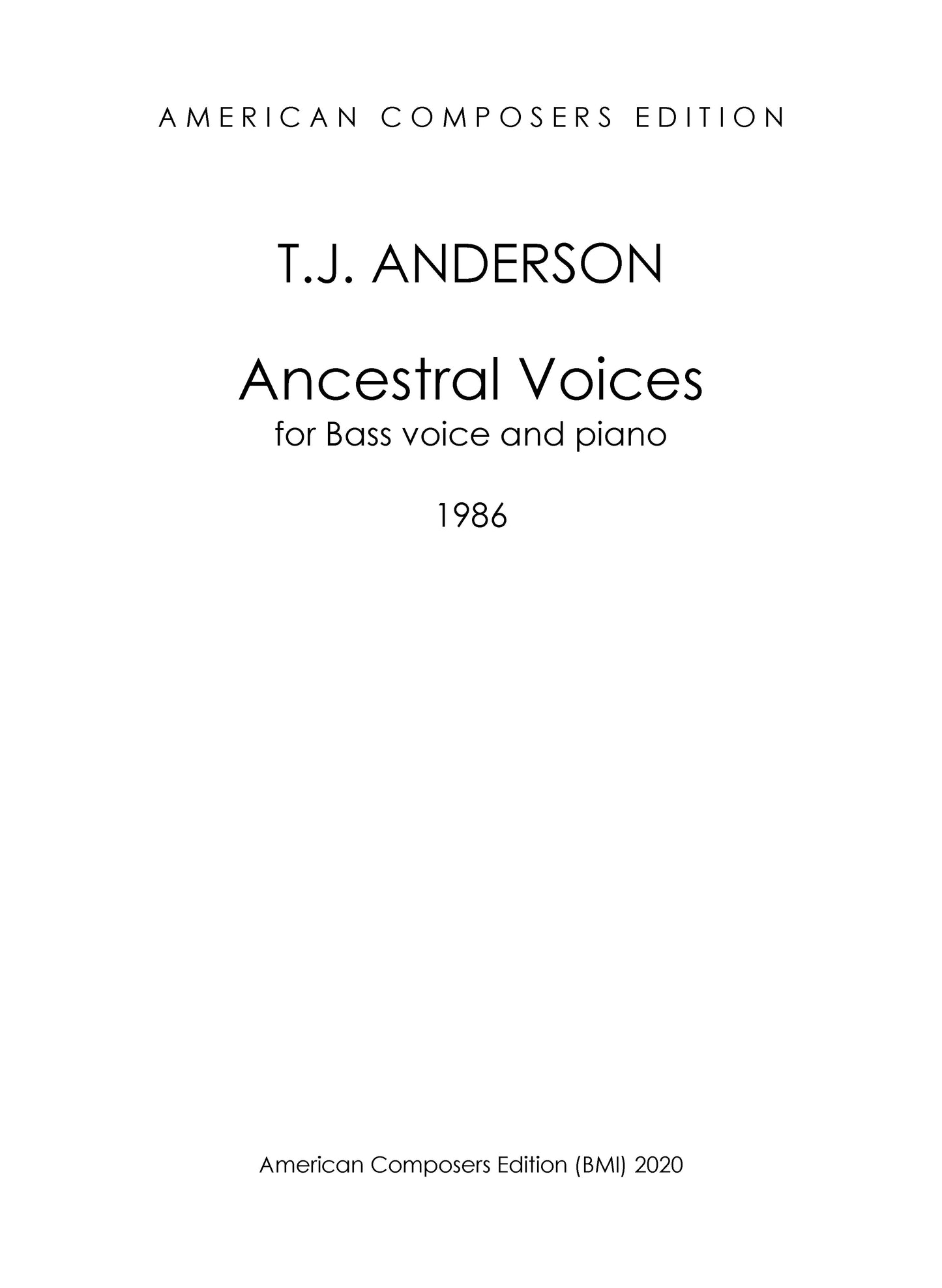 ANCESTRAL VOICES