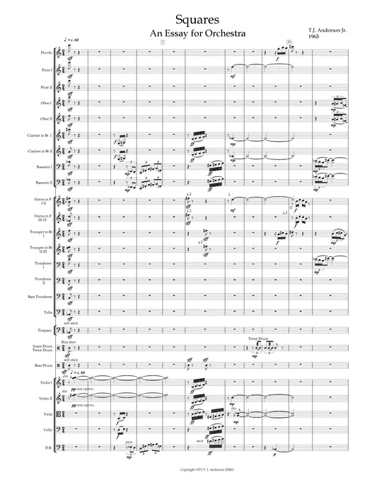 SQUARES An Essay for Orchestra