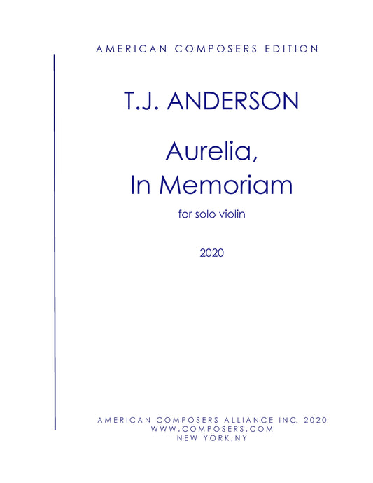 Aurelia, In Memoriam