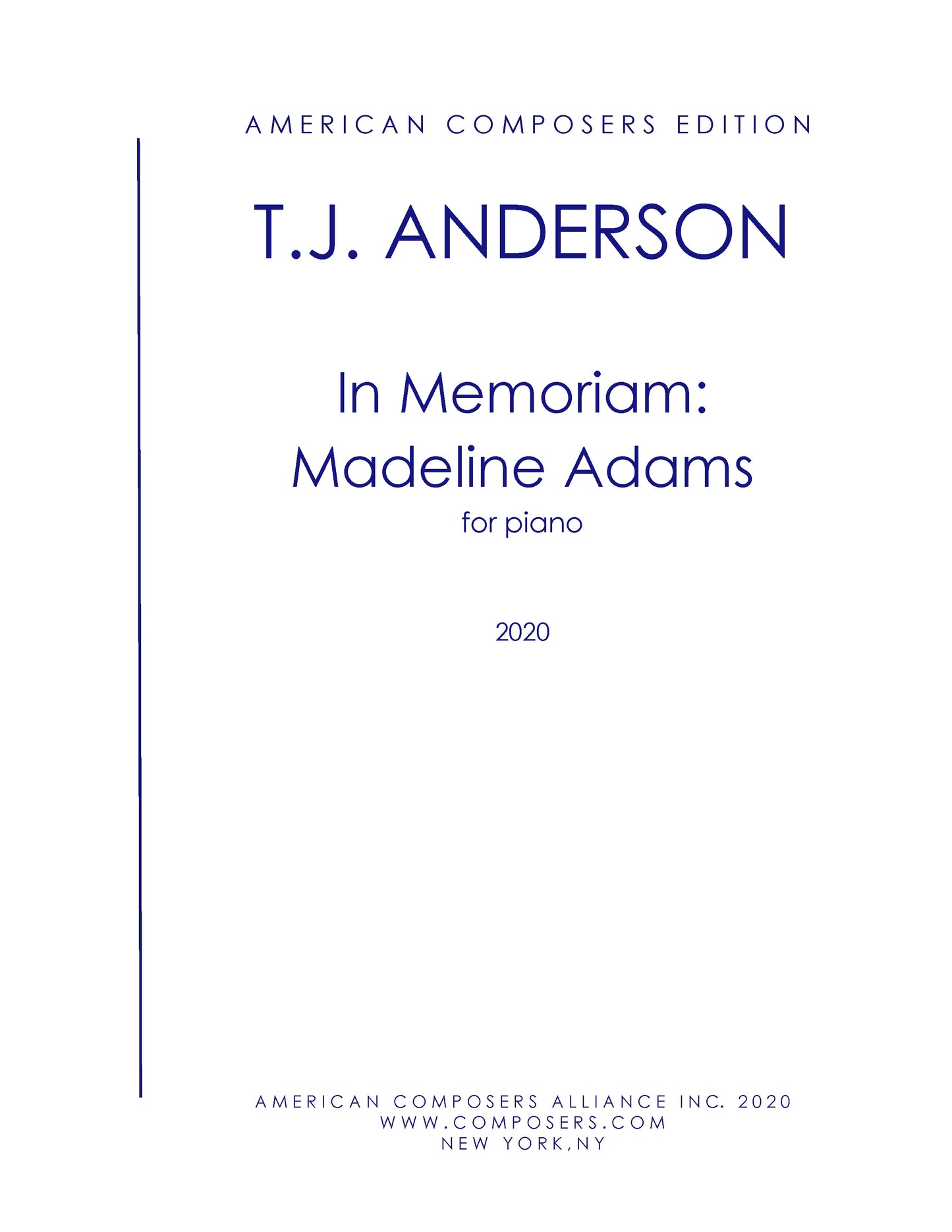 In Memoriam: Madeline Adams