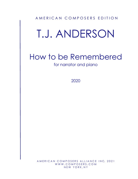 How to be Remembered