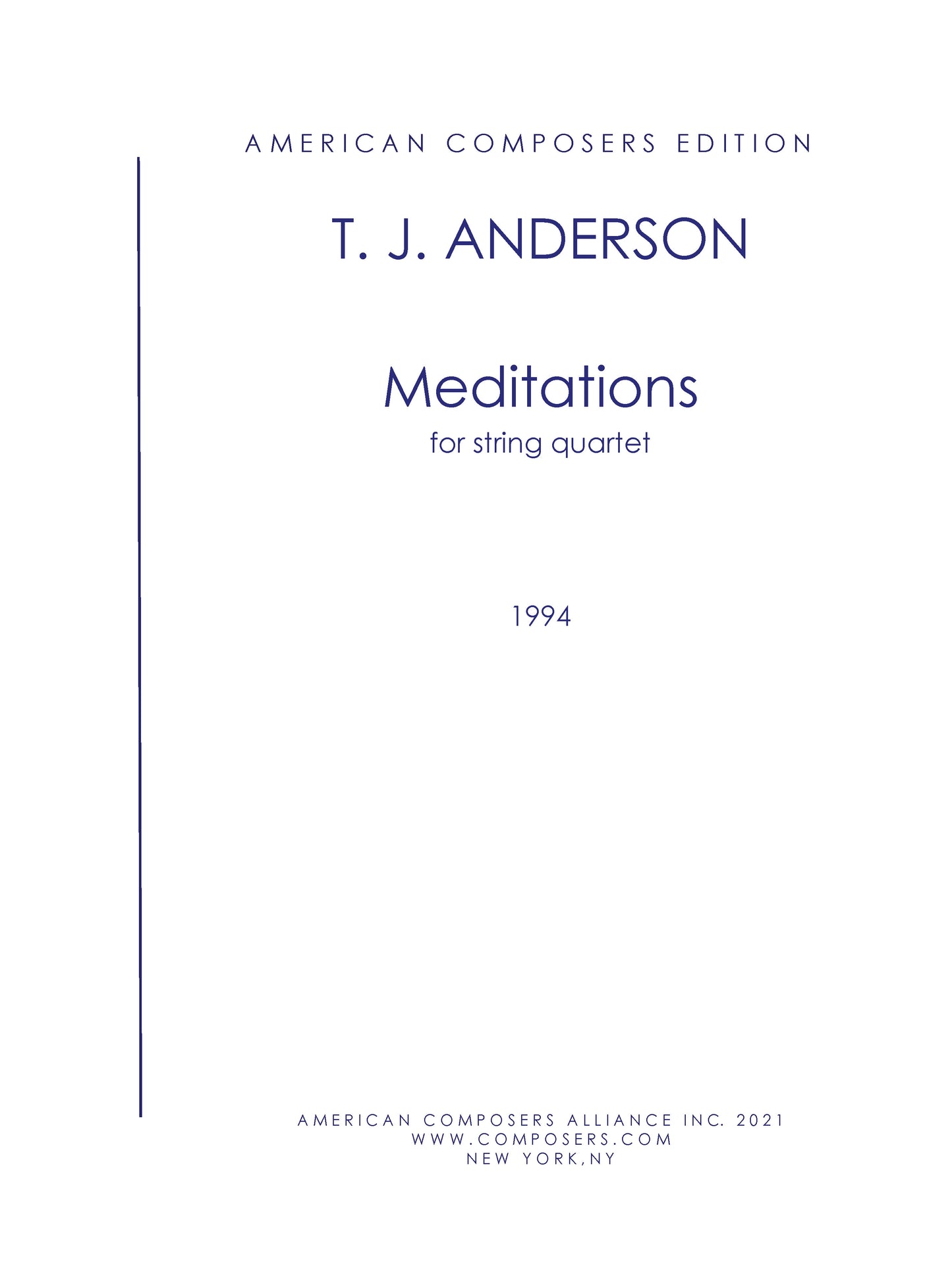 Meditations from "Grace for String Quartet"