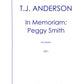 In Memoriam: Peggy Smith