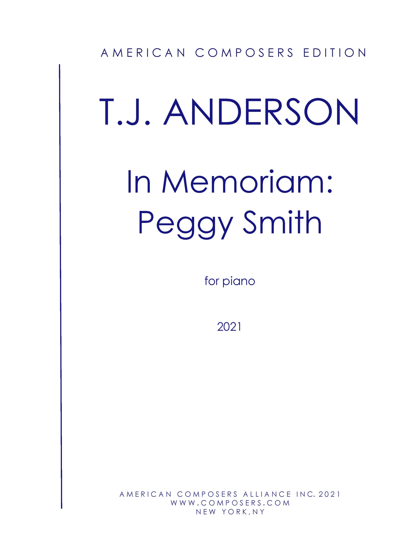 In Memoriam: Peggy Smith