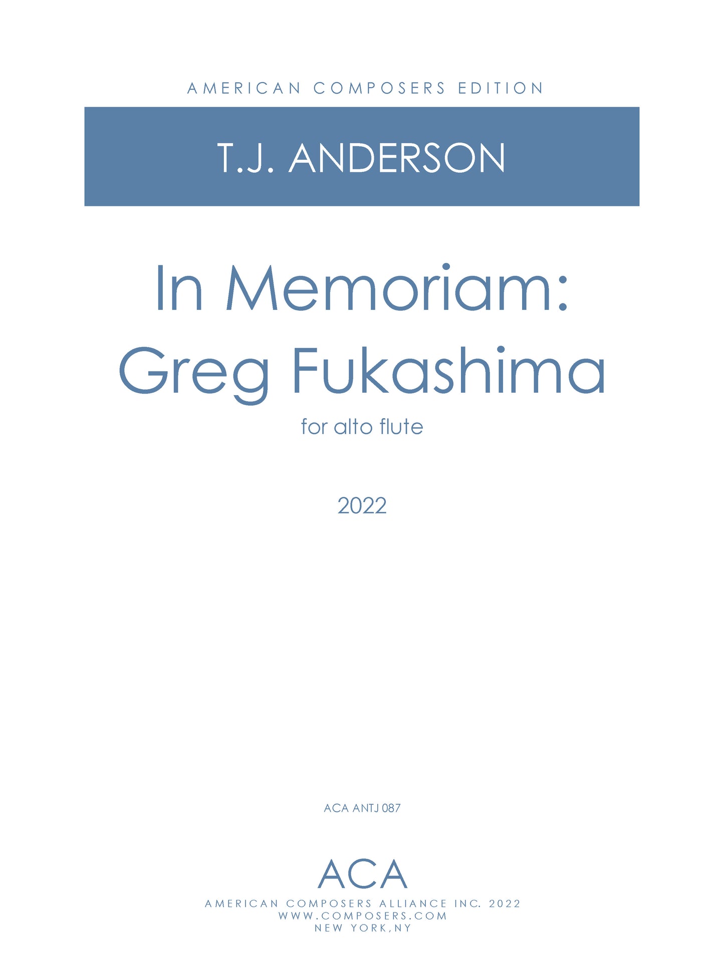 In Memoriam: Greg Fukashima