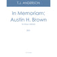 In Memoriam: Austin H. Brown