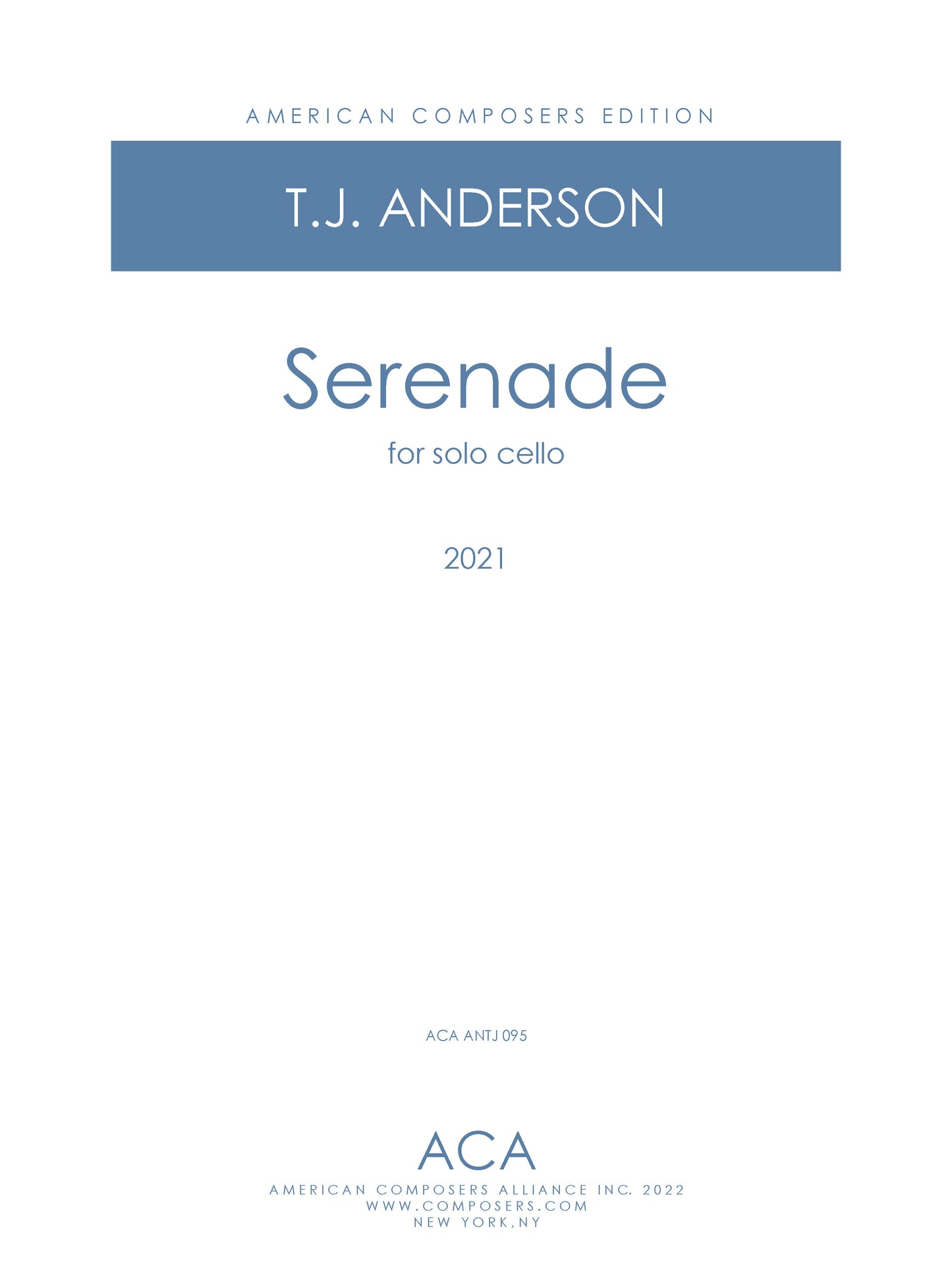 Serenade for Solo Cello