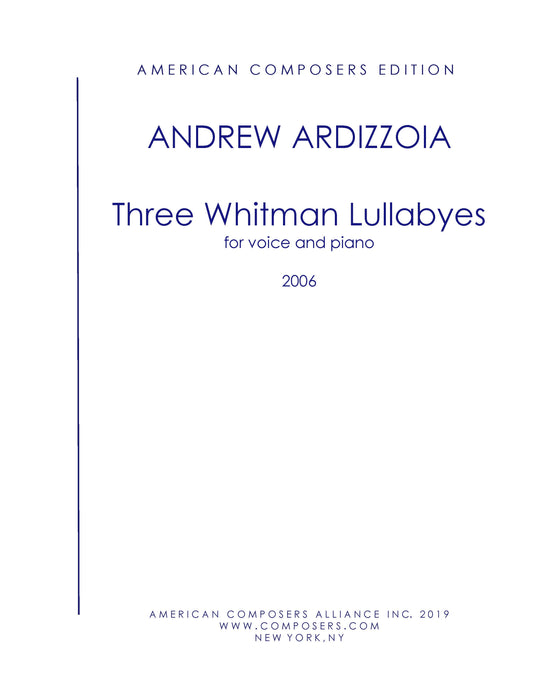 Three Whitman Lullabyes