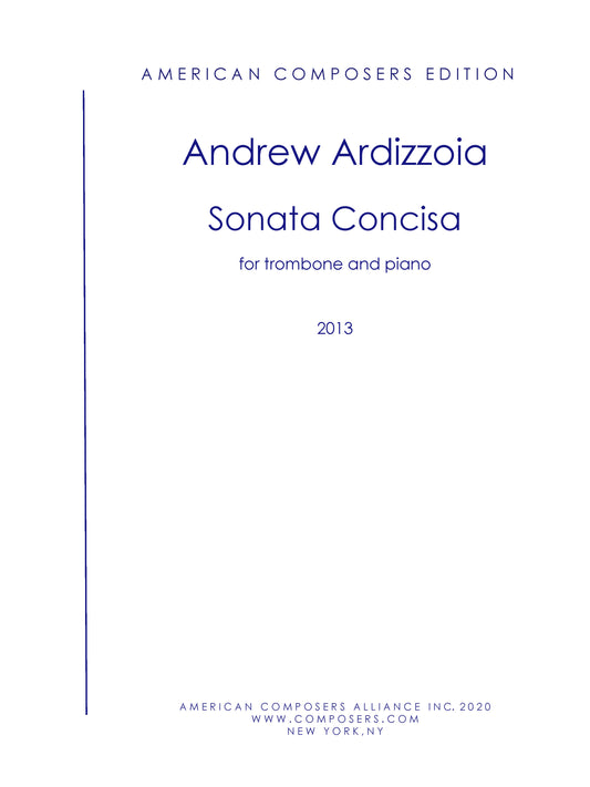 Sonata Concisa for Trombone and Piano