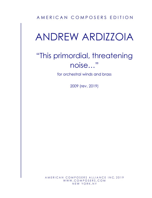 This primordial, threatening noise... parts