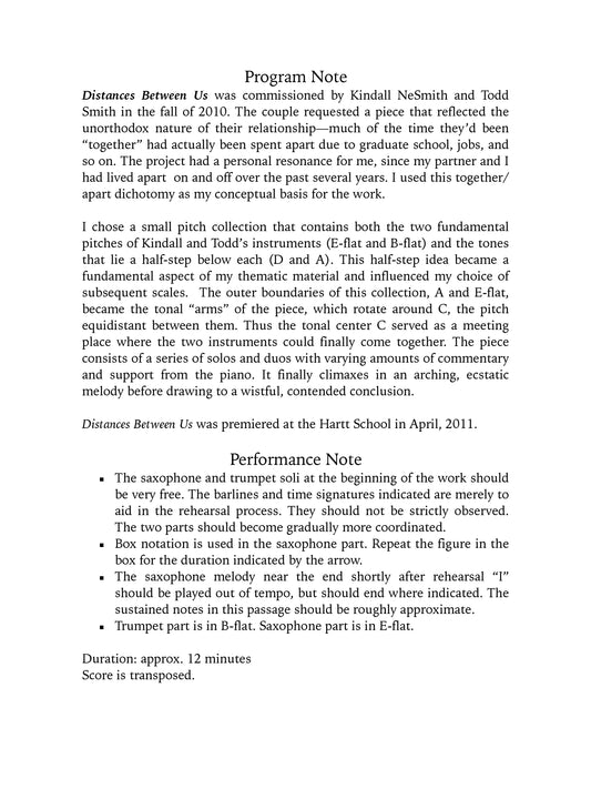 Distances Between Us