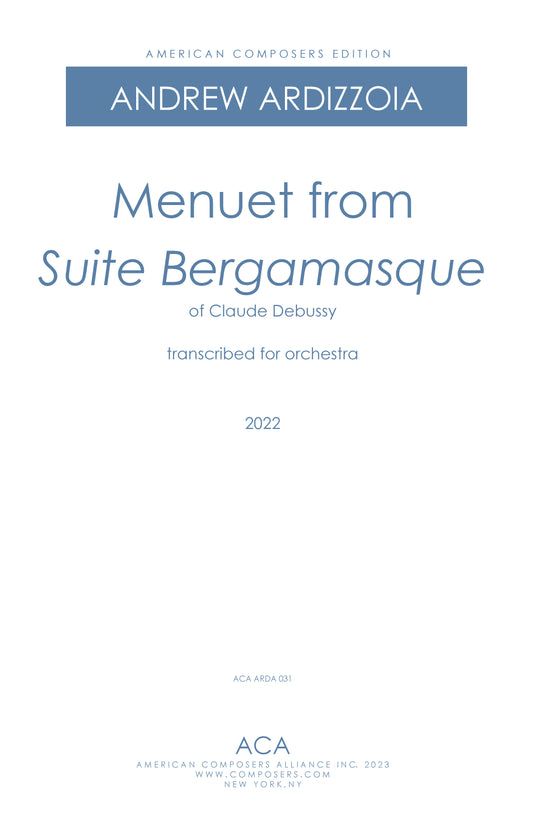 Suite Bergamasque - 2. Menuet