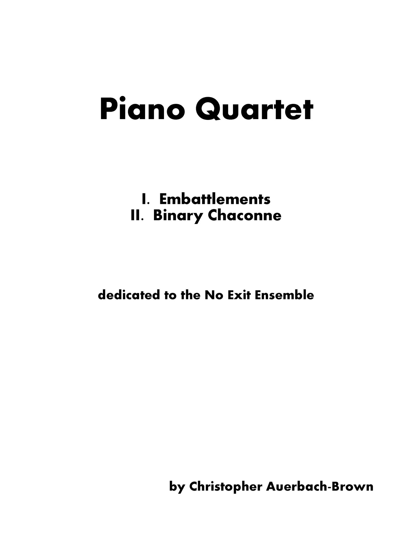 PIANO QUARTET