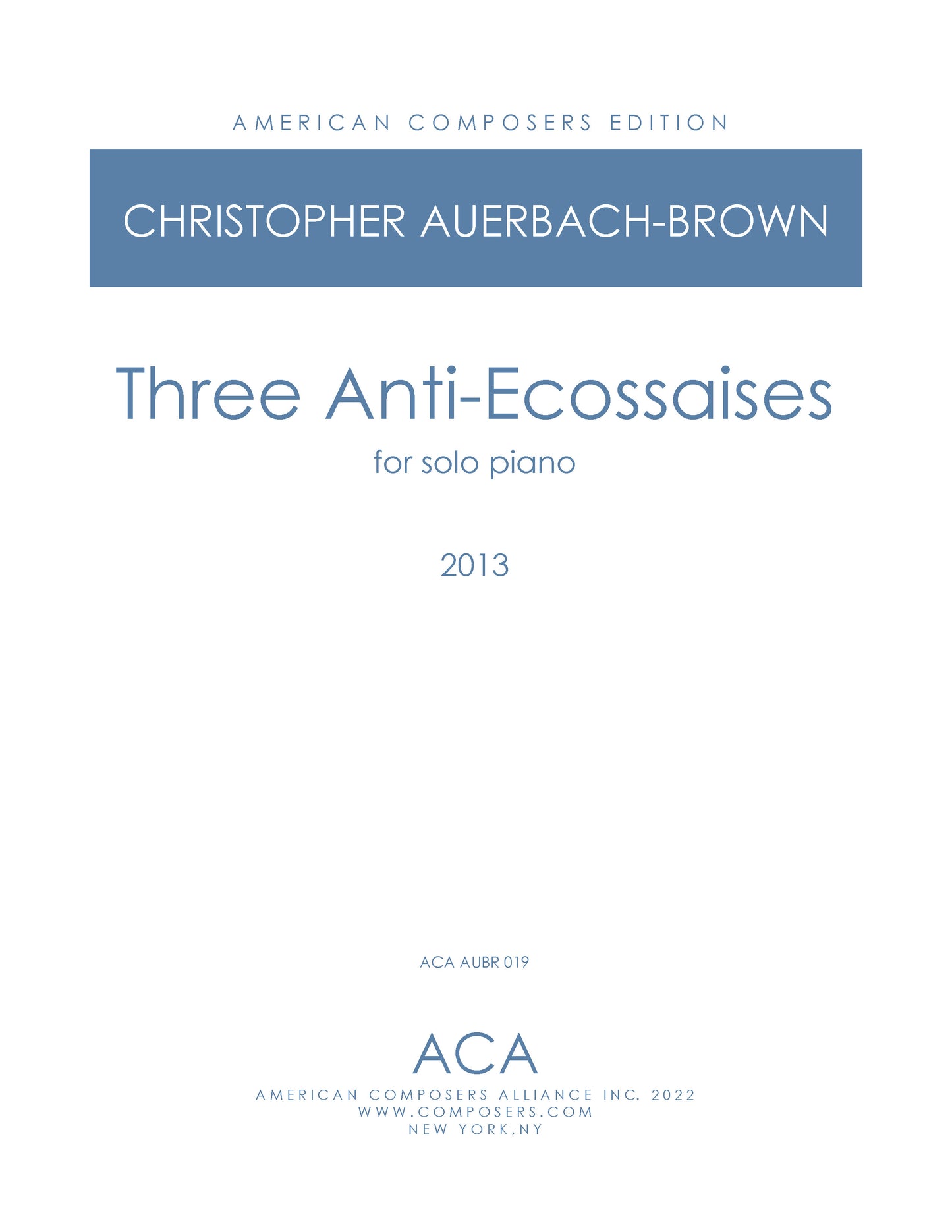 Three Anti-Ecossaises