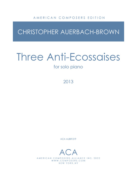 Three Anti-Ecossaises