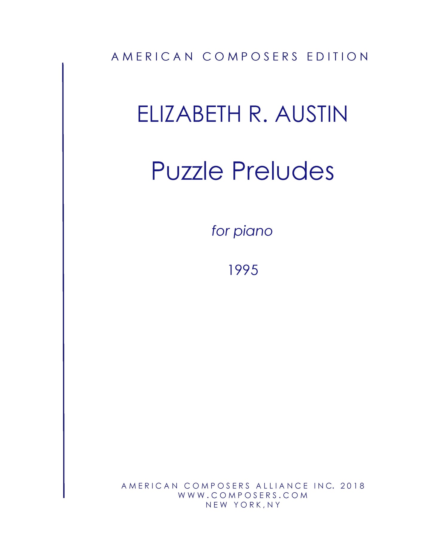 PUZZLE PRELUDES for Piano