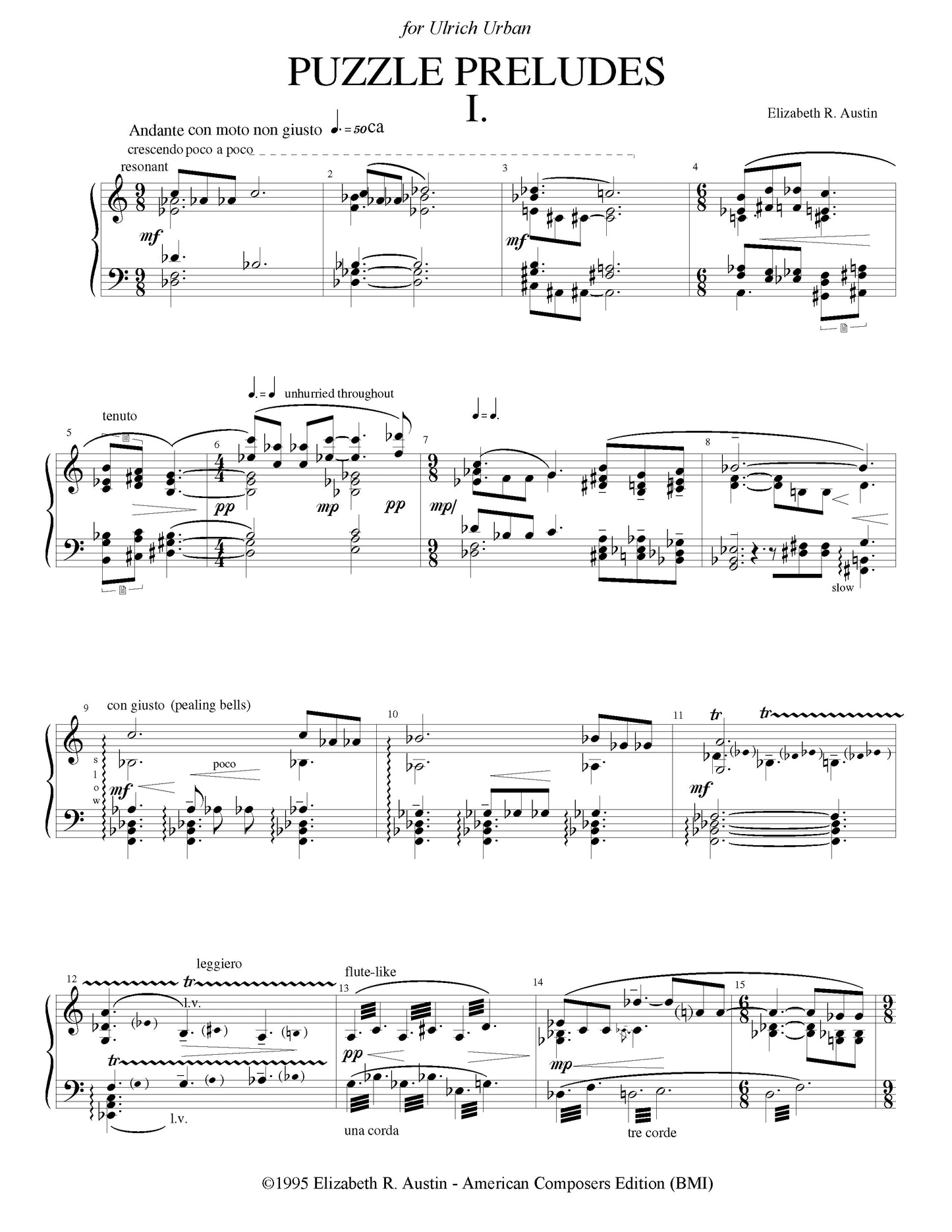 PUZZLE PRELUDES for Piano