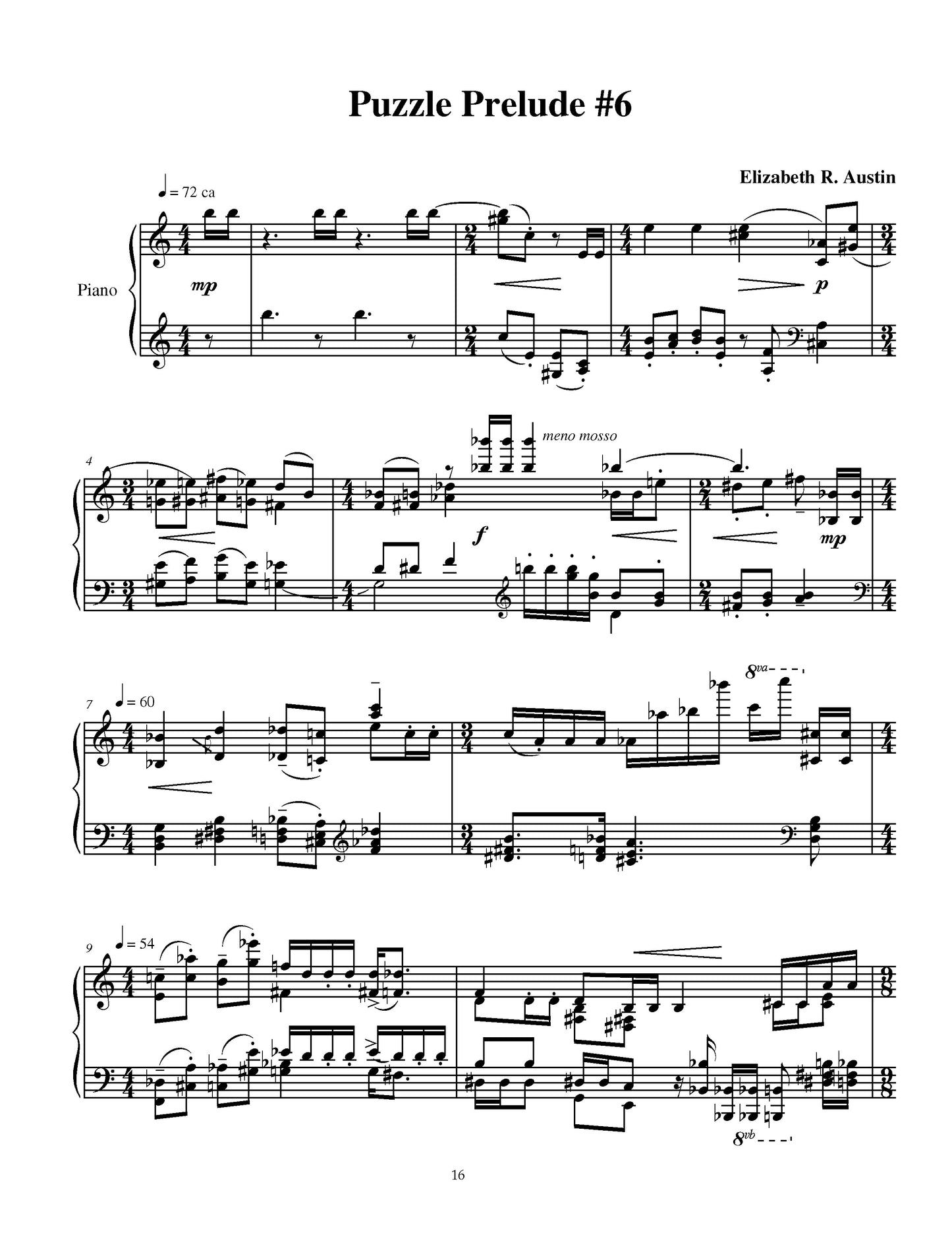 PUZZLE PRELUDES for Piano