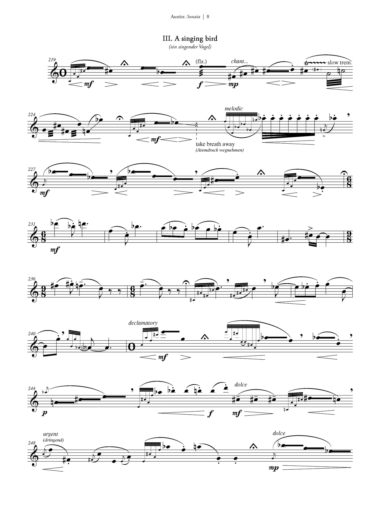 Sonata for Flute or Soprano Recorder