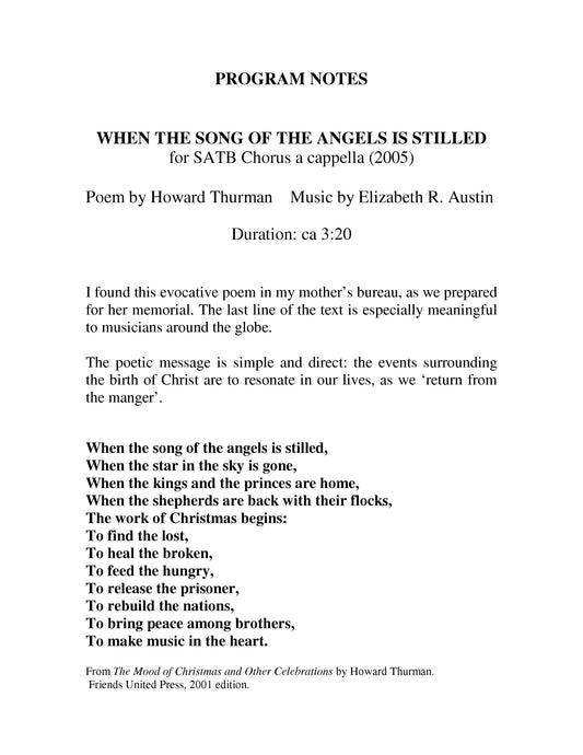 WHEN THE SONG OF THE ANGELS IS STILLED