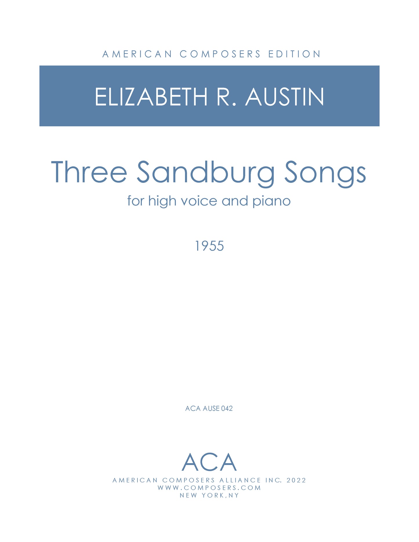 Three Sandburg Songs