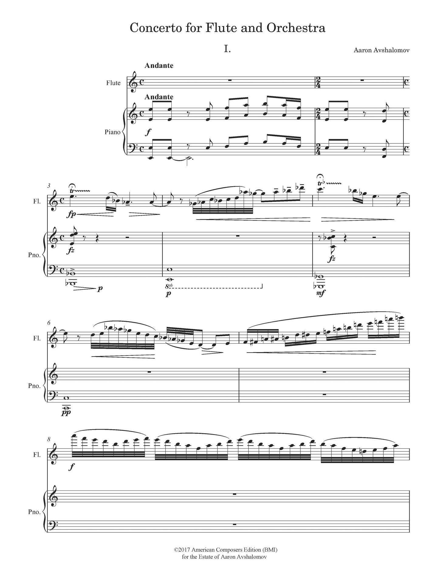 FLUTE CONCERTO - piano reduction