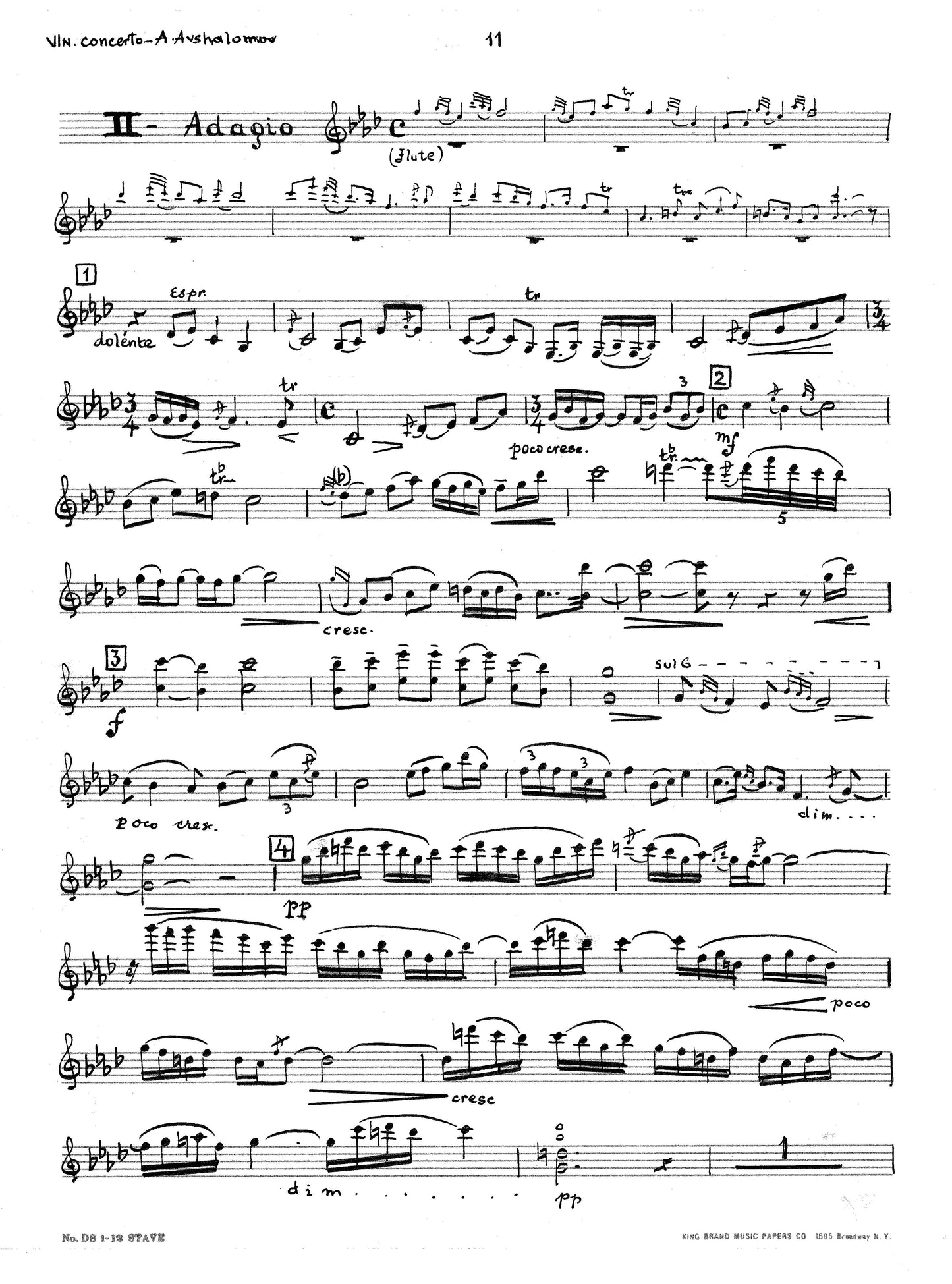 VIOLIN CONCERTO in D (On Chinese Themes) Piano Reduction